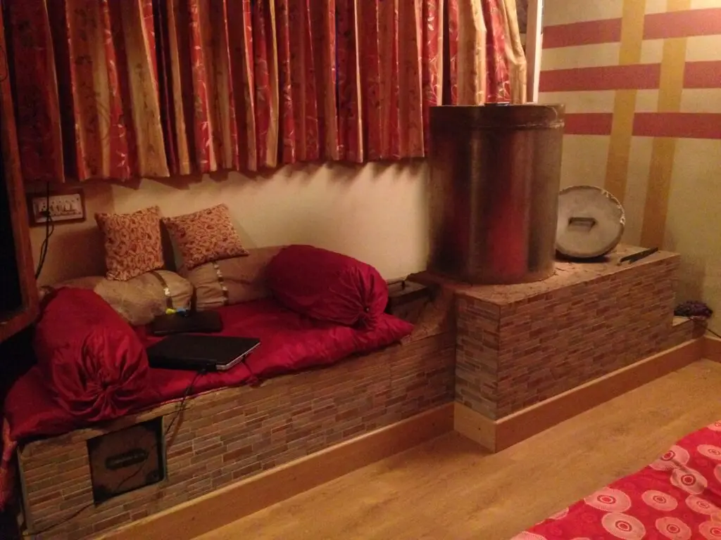 Rocket Mass Heater in my bedroom